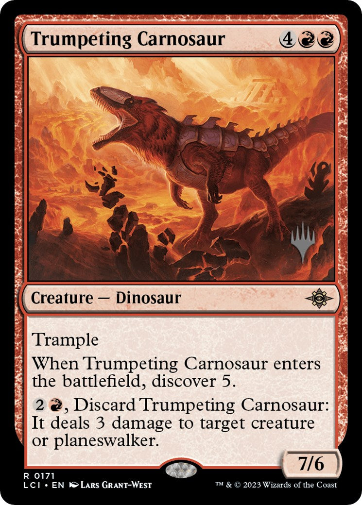Trumpeting Carnosaur (Promo Pack) [The Lost Caverns of Ixalan Promos] | Arkham Games and Comics
