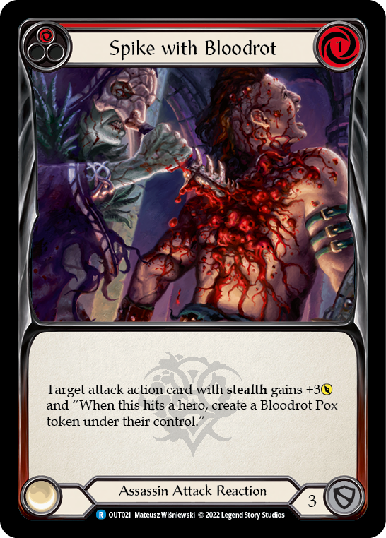 Spike with Bloodrot (Red) [OUT021] (Outsiders)  Rainbow Foil | Arkham Games and Comics