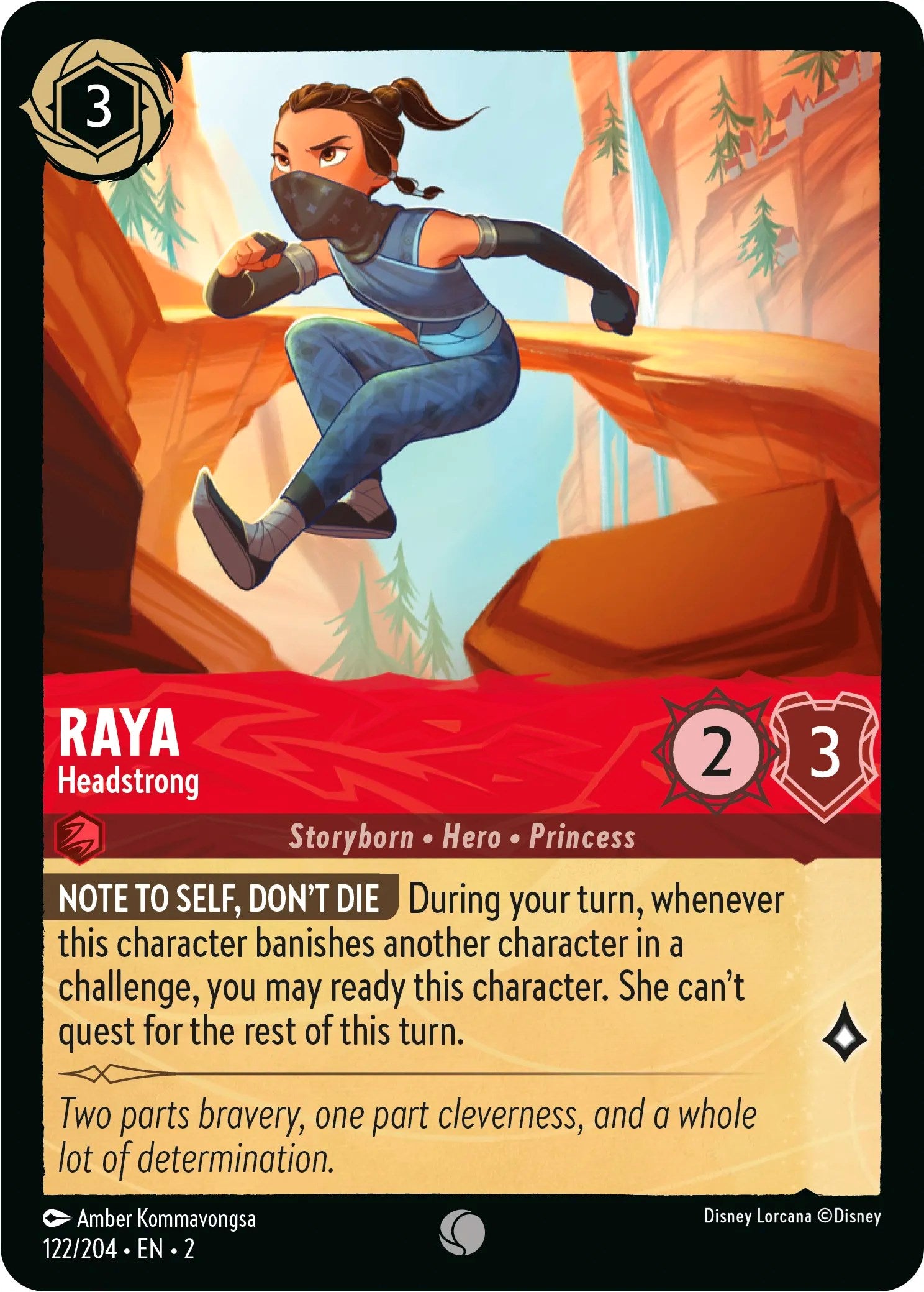 Raya - Headstrong (122/204) [Rise of the Floodborn] | Arkham Games and Comics