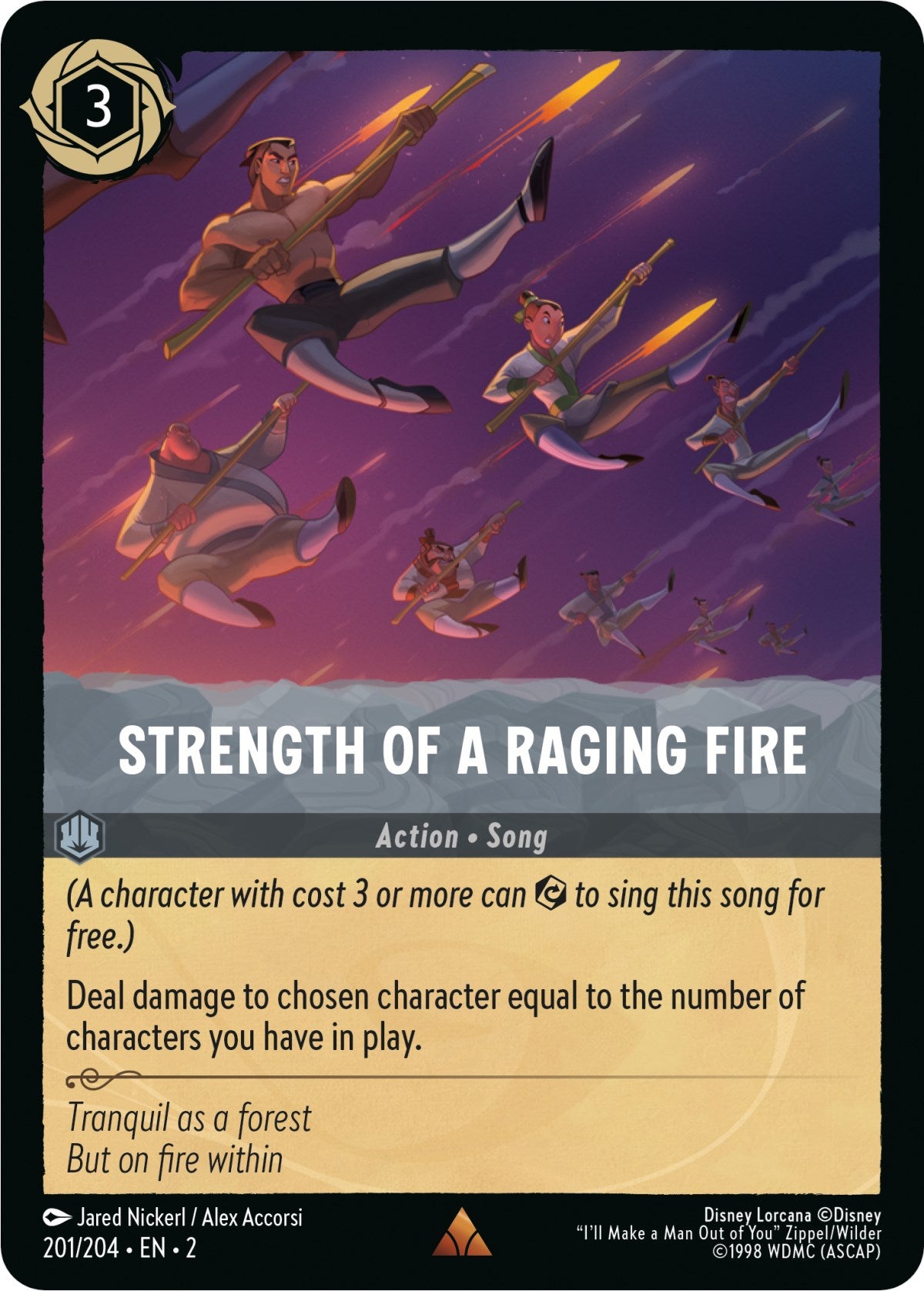 Strength of a Raging Fire (201/204) [Rise of the Floodborn] | Arkham Games and Comics