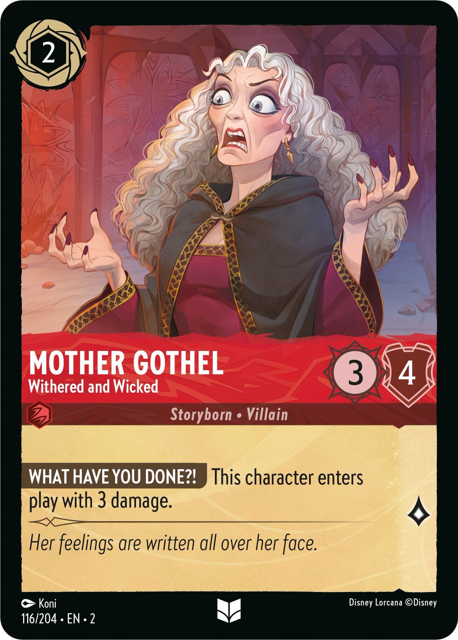 Mother Gothel - Withered and Wicked (116/204) [Rise of the Floodborn] | Arkham Games and Comics
