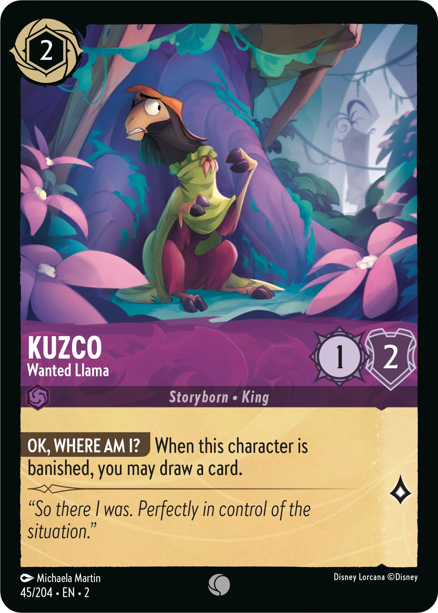 Kuzco - Wanted Llama (45/204) [Rise of the Floodborn] | Arkham Games and Comics