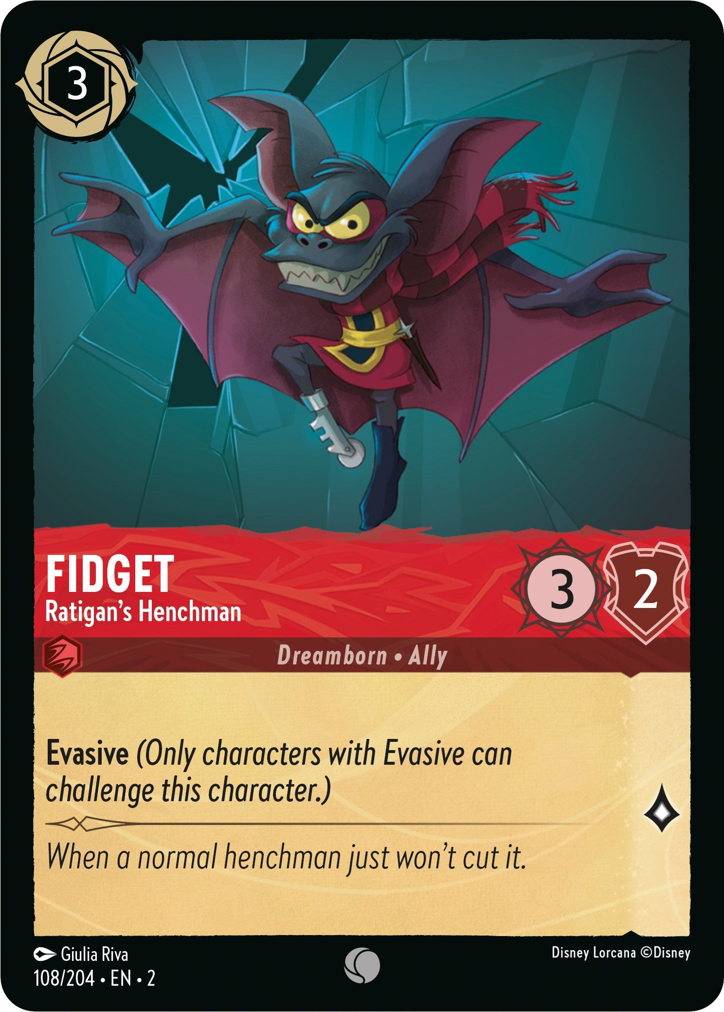 Fidget - Ratigan's Henchman (108/204) [Rise of the Floodborn] | Arkham Games and Comics