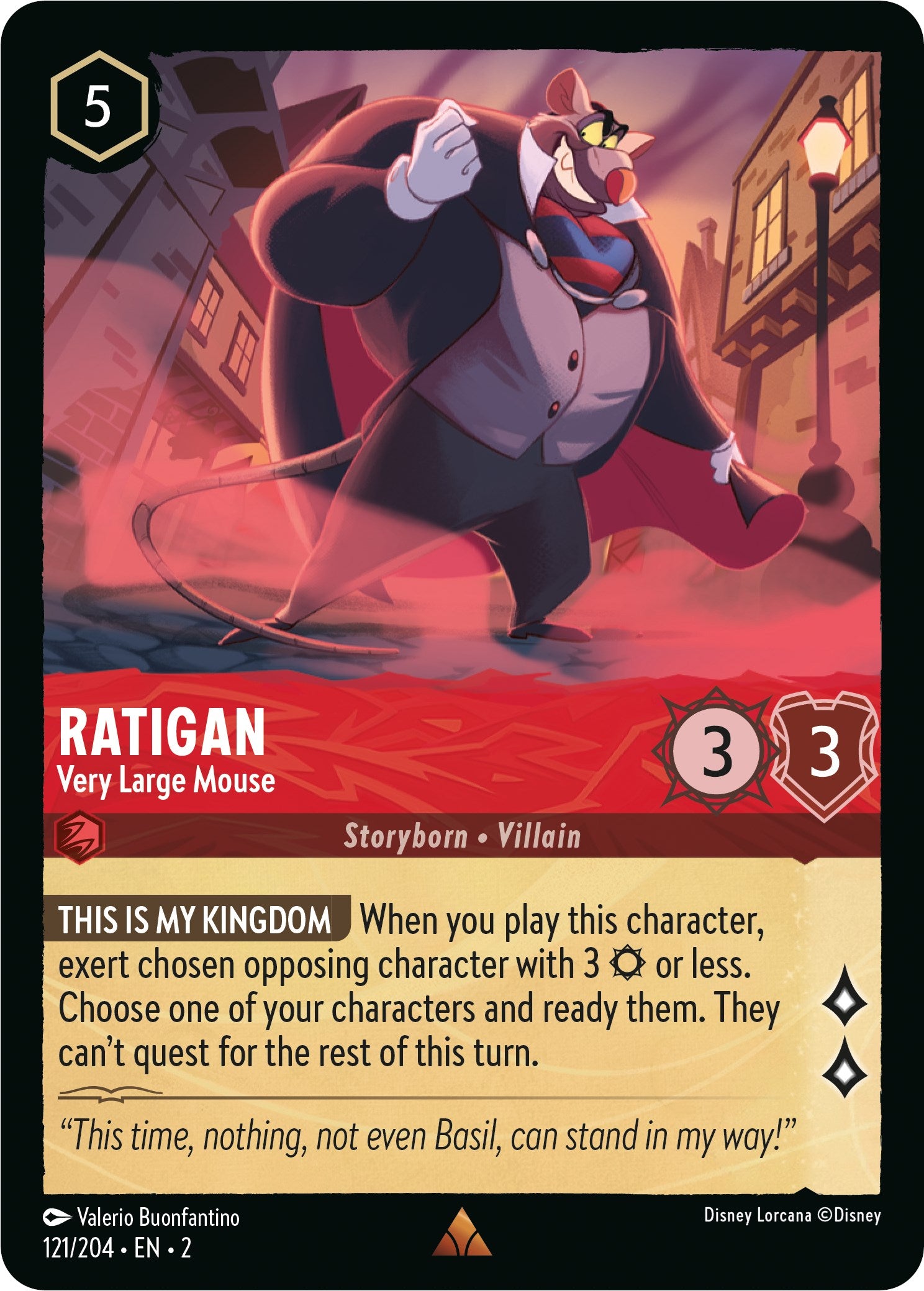 Ratigan - Very Large Mouse (121/204) [Rise of the Floodborn] | Arkham Games and Comics