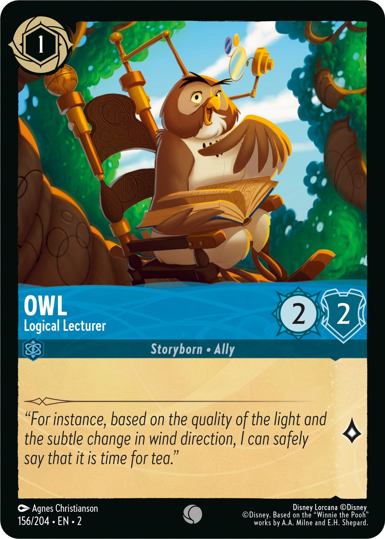 Owl - Logical Lecturer (156/204) [Rise of the Floodborn] | Arkham Games and Comics