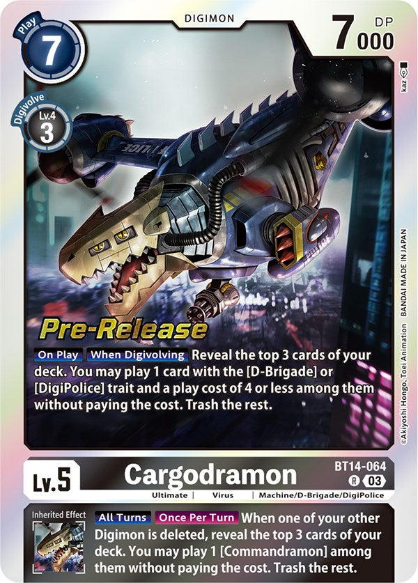Cargodramon [BT14-064] [Blast Ace Pre-Release Cards] | Arkham Games and Comics