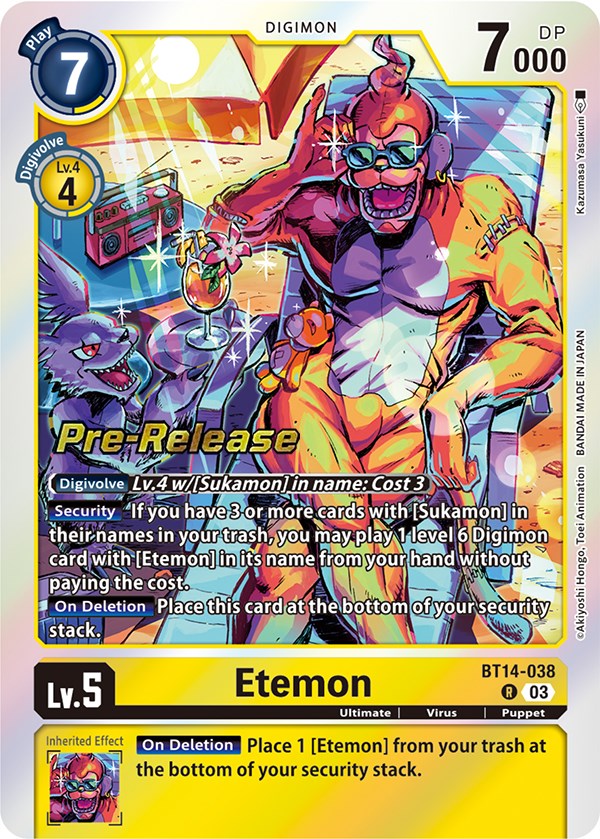 Etemon [BT14-038] [Blast Ace Pre-Release Cards] | Arkham Games and Comics