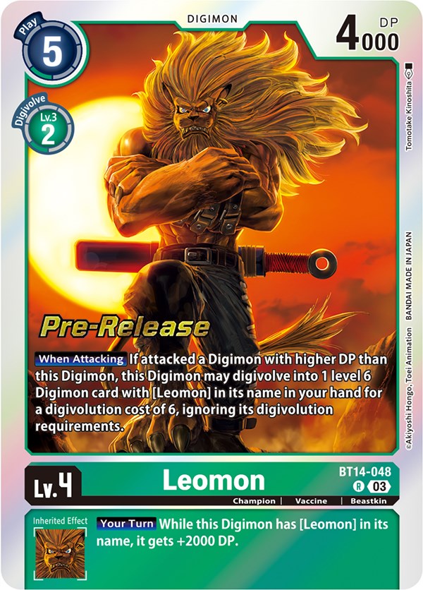 Leomon [BT14-048] [Blast Ace Pre-Release Cards] | Arkham Games and Comics