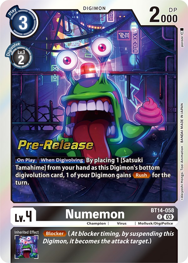 Numemon [BT14-058] [Blast Ace Pre-Release Cards] | Arkham Games and Comics