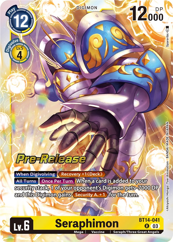 Seraphimon [BT14-041] [Blast Ace Pre-Release Cards] | Arkham Games and Comics