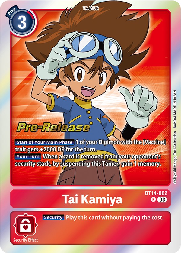 Tai Kamiya [BT14-082] [Blast Ace Pre-Release Cards] | Arkham Games and Comics