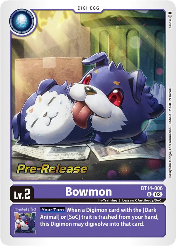 Bowmon [BT14-006] [Blast Ace Pre-Release Cards] | Arkham Games and Comics