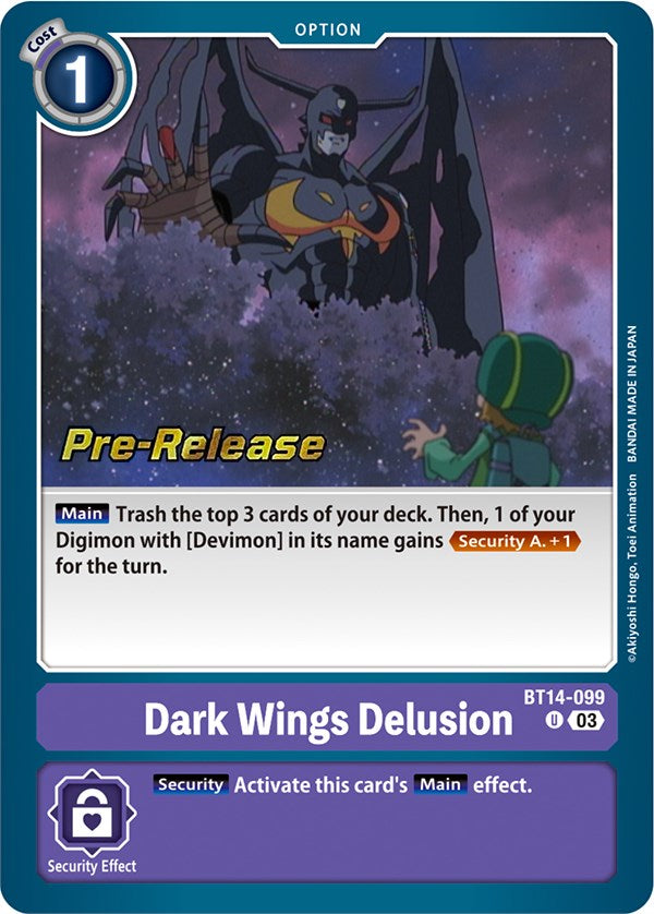 Dark Wings Delusion [BT14-099] [Blast Ace Pre-Release Cards] | Arkham Games and Comics