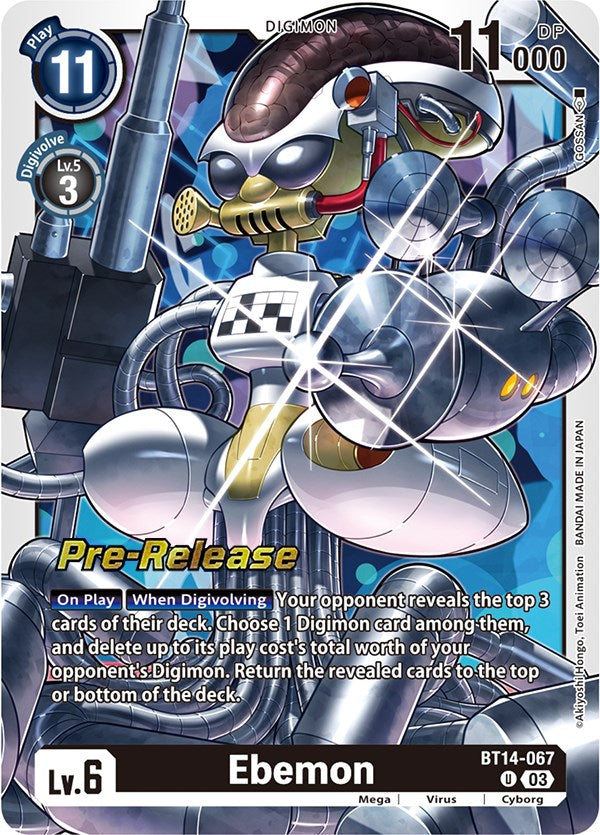 Ebemon [BT14-067] [Blast Ace Pre-Release Cards] | Arkham Games and Comics