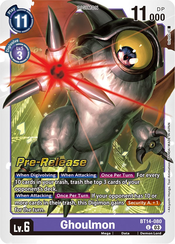 Ghoulmon [BT14-080] [Blast Ace Pre-Release Cards] | Arkham Games and Comics