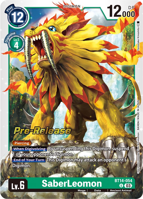 SaberLeomon [BT14-054] [Blast Ace Pre-Release Cards] | Arkham Games and Comics