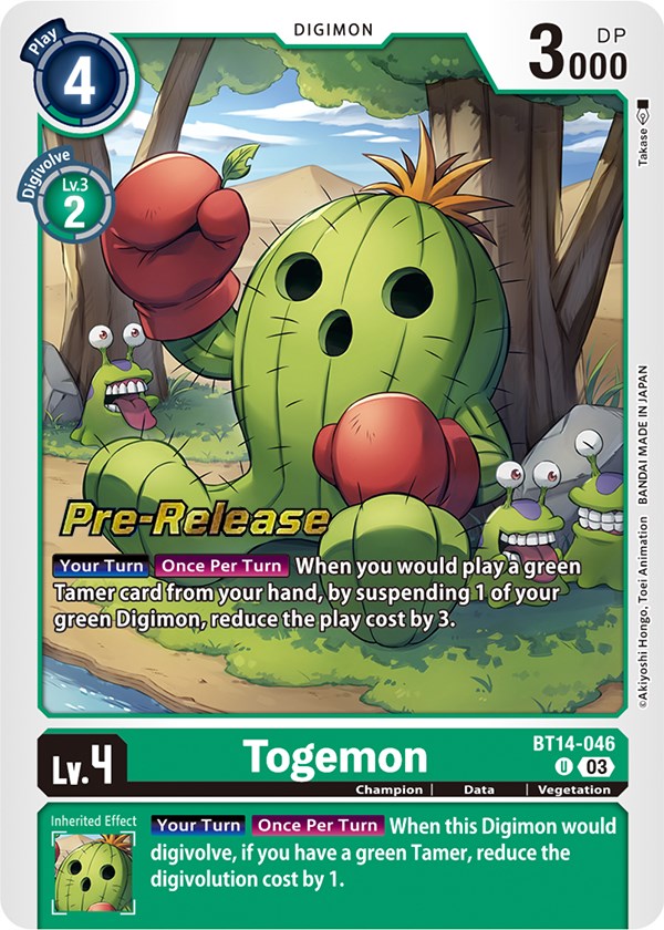 Togemon [BT14-046] [Blast Ace Pre-Release Cards] | Arkham Games and Comics