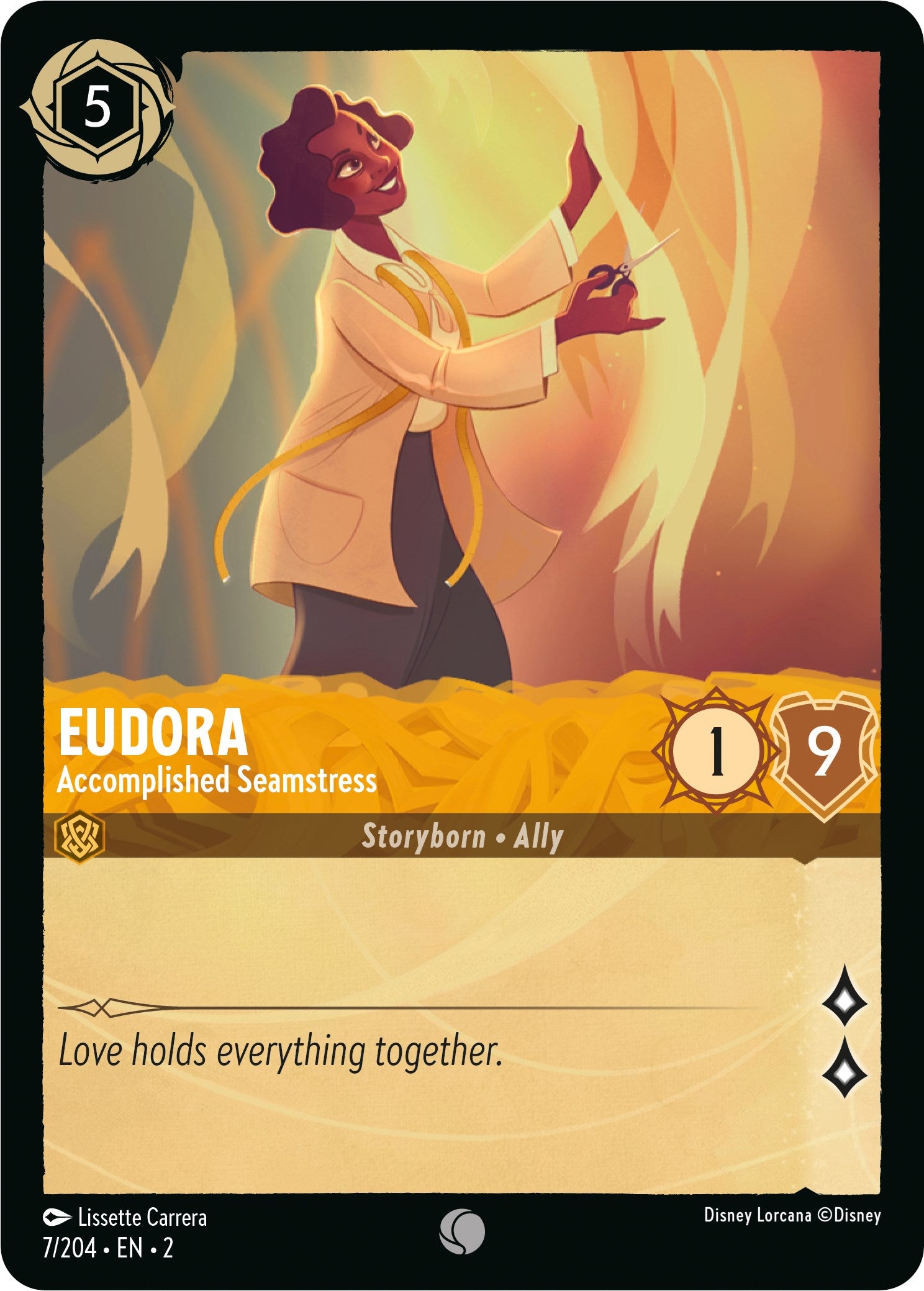 Eudora - Accomplished Seamstress (7/204) [Rise of the Floodborn] | Arkham Games and Comics