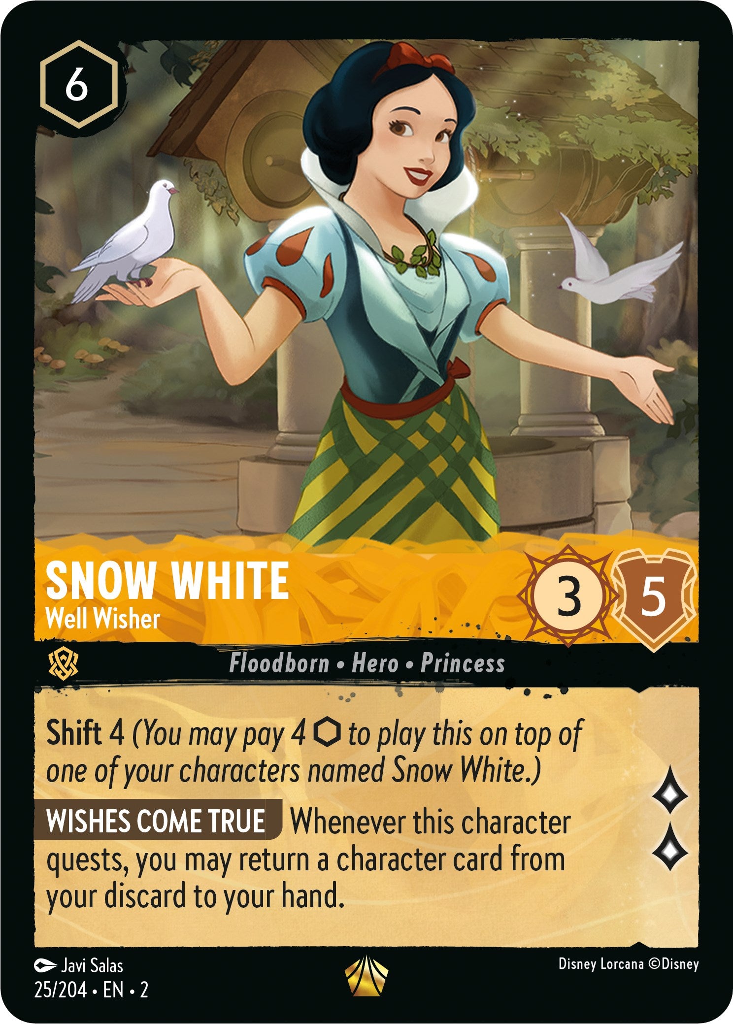 Snow White - Well Wisher (25/204) [Rise of the Floodborn] | Arkham Games and Comics