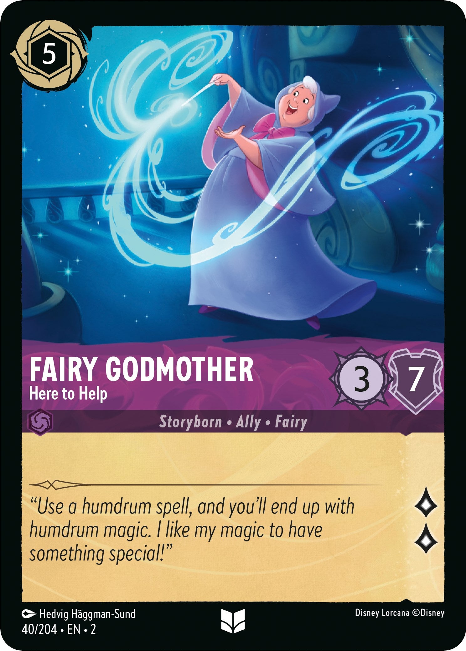 Fairy Godmother - Here to Help (40/204) [Rise of the Floodborn] | Arkham Games and Comics