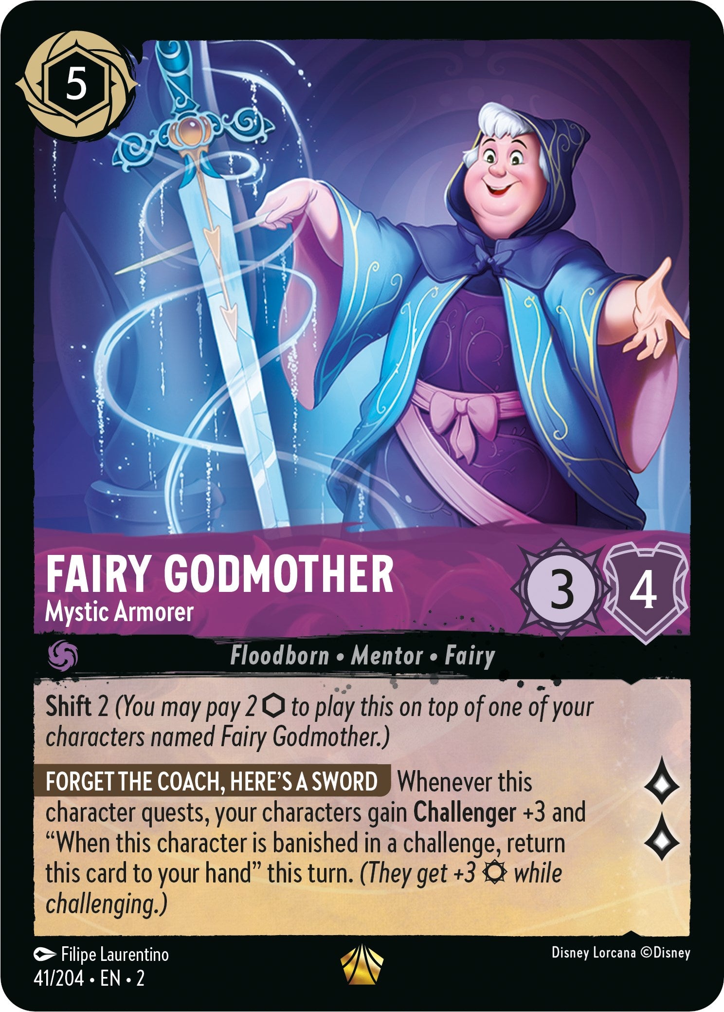 Fairy Godmother - Mystic Armorer (41/204) [Rise of the Floodborn] | Arkham Games and Comics