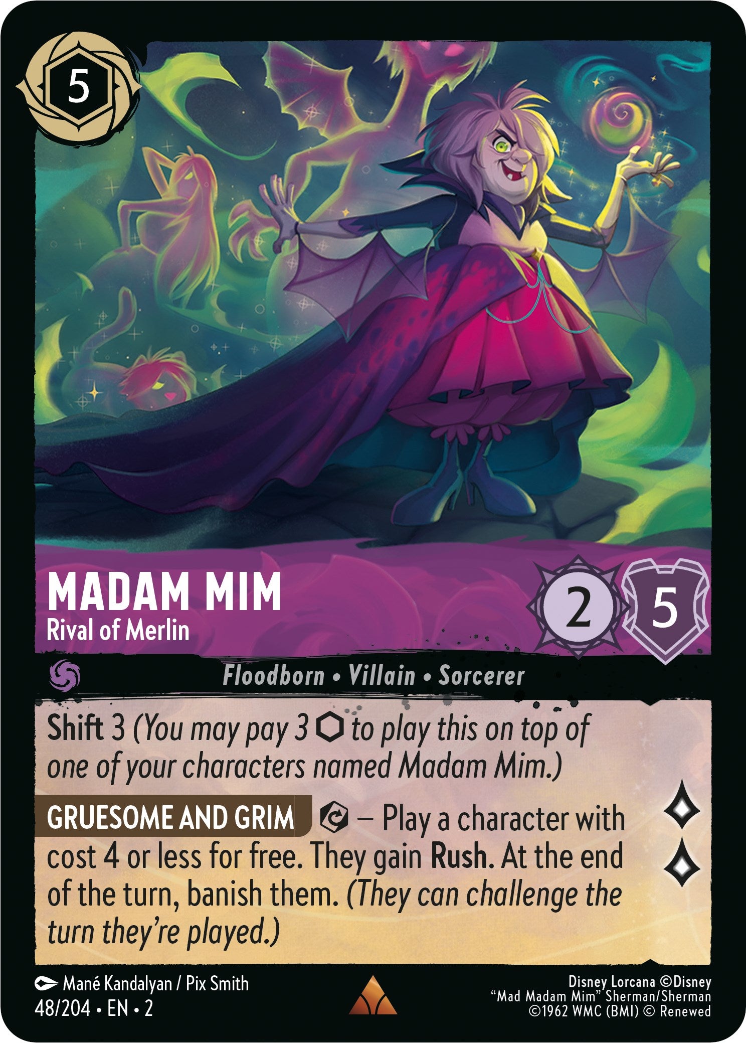 Madam Mim - Rival of Merlin (48/204) [Rise of the Floodborn] | Arkham Games and Comics