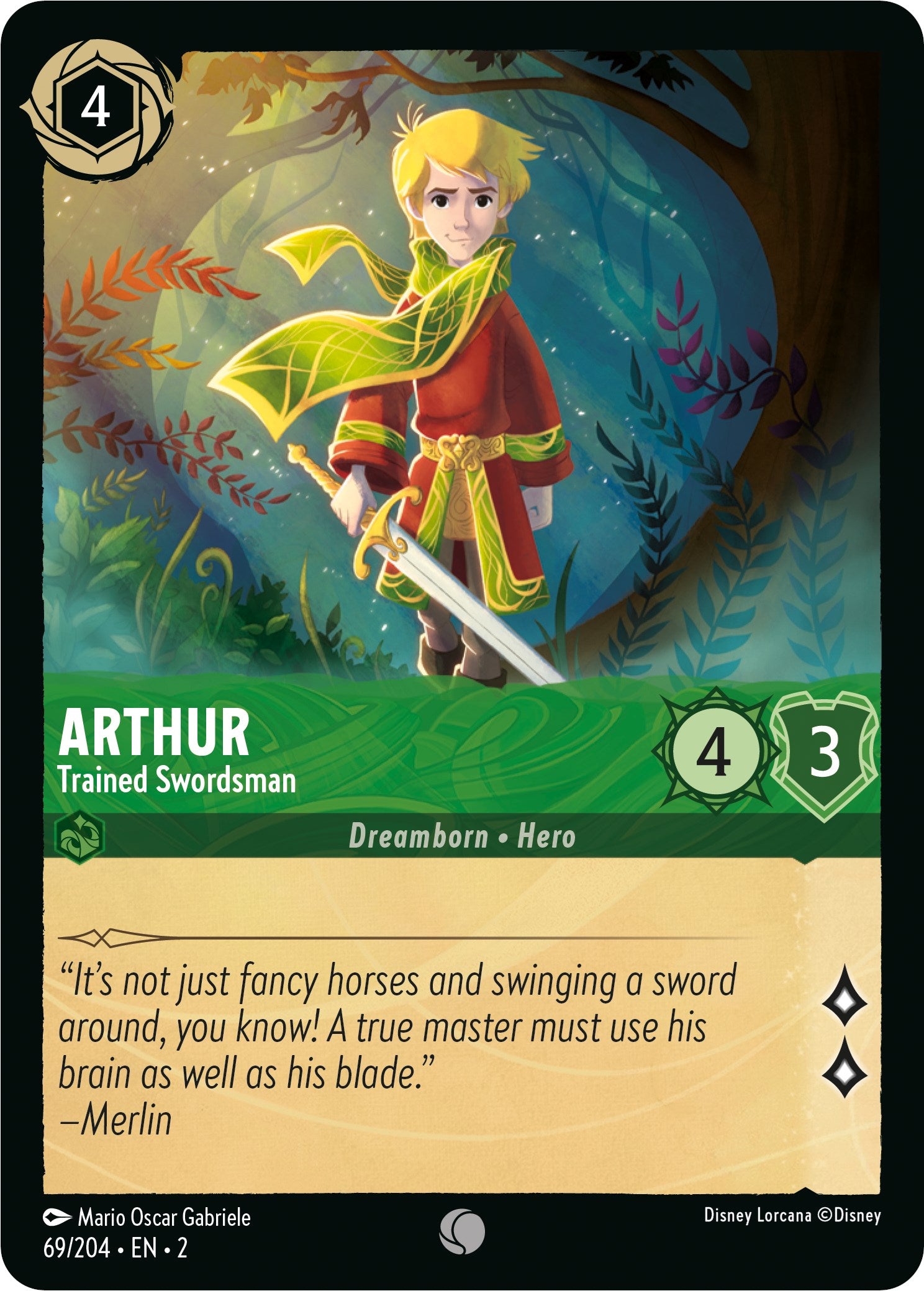 Arthur - Trained Swordsman (69/204) [Rise of the Floodborn] | Arkham Games and Comics