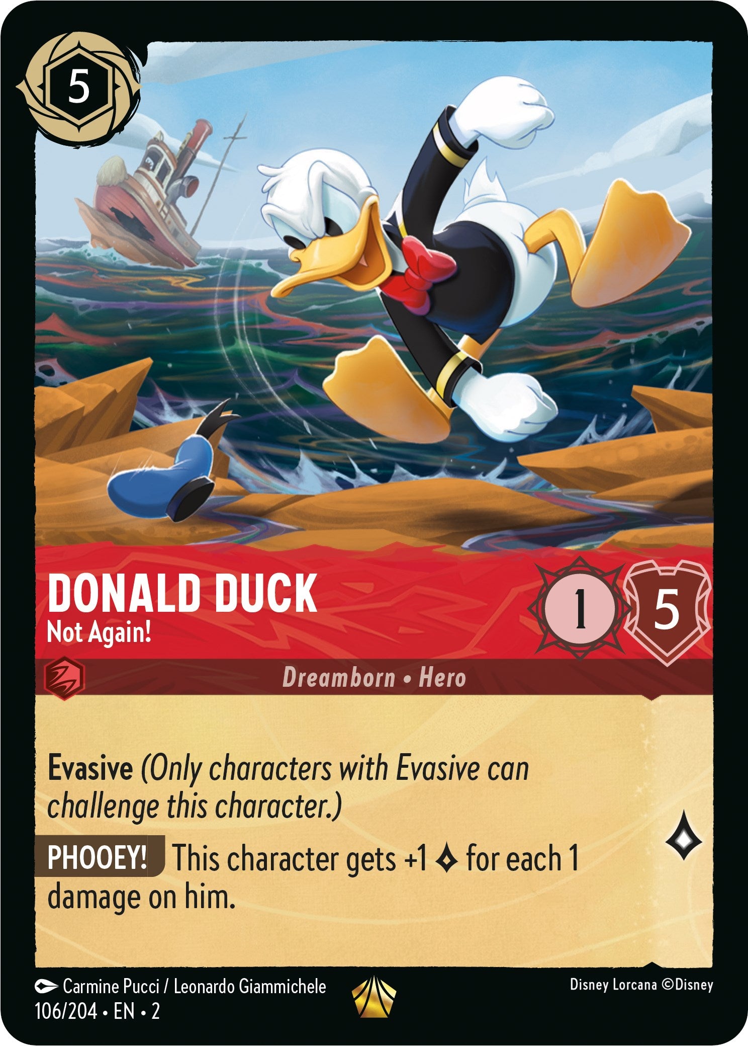 Donald Duck - Not Again! (106/204) [Rise of the Floodborn] | Arkham Games and Comics