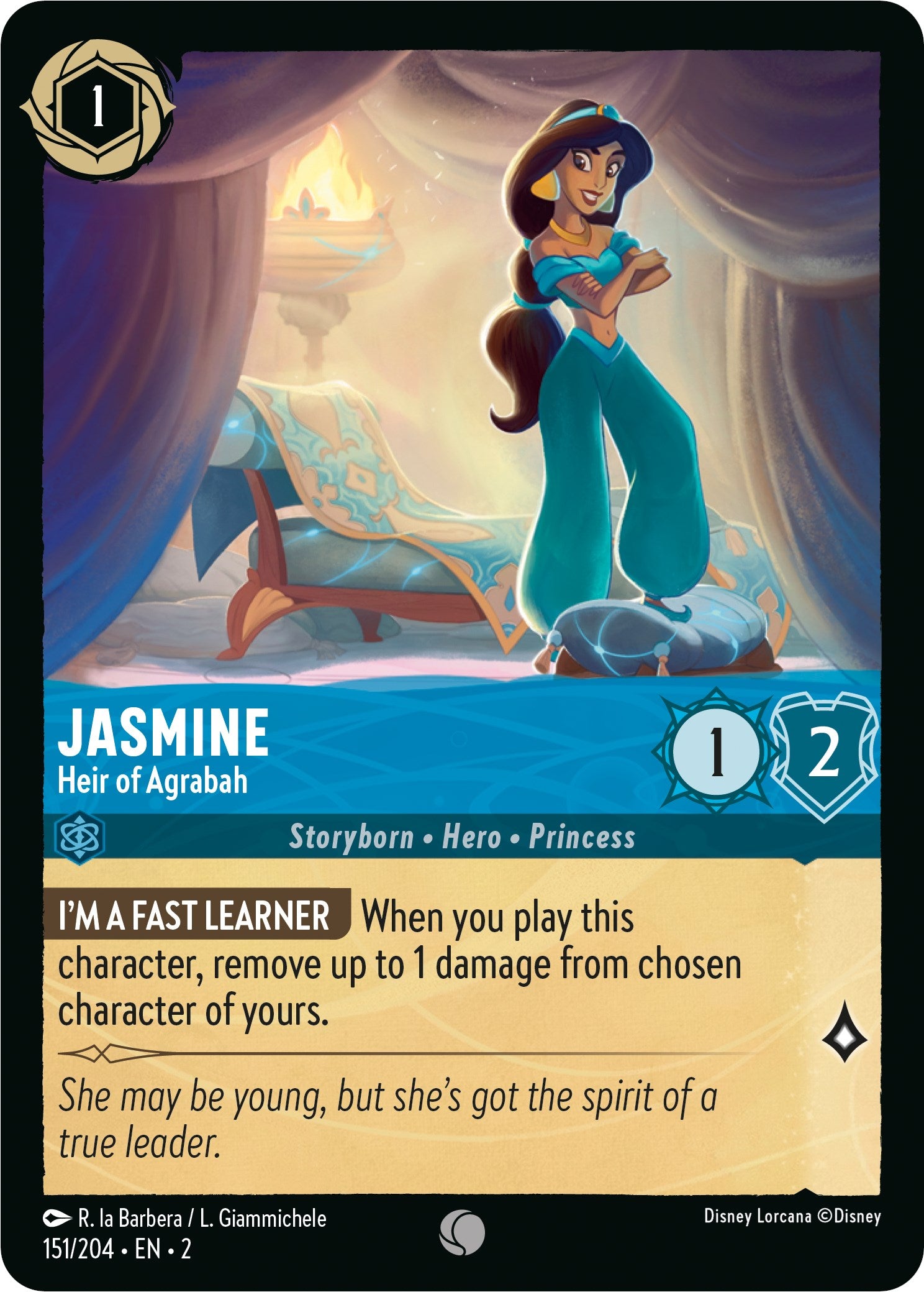 Jasmine - Heir of Agrabah (151/204) [Rise of the Floodborn] | Arkham Games and Comics