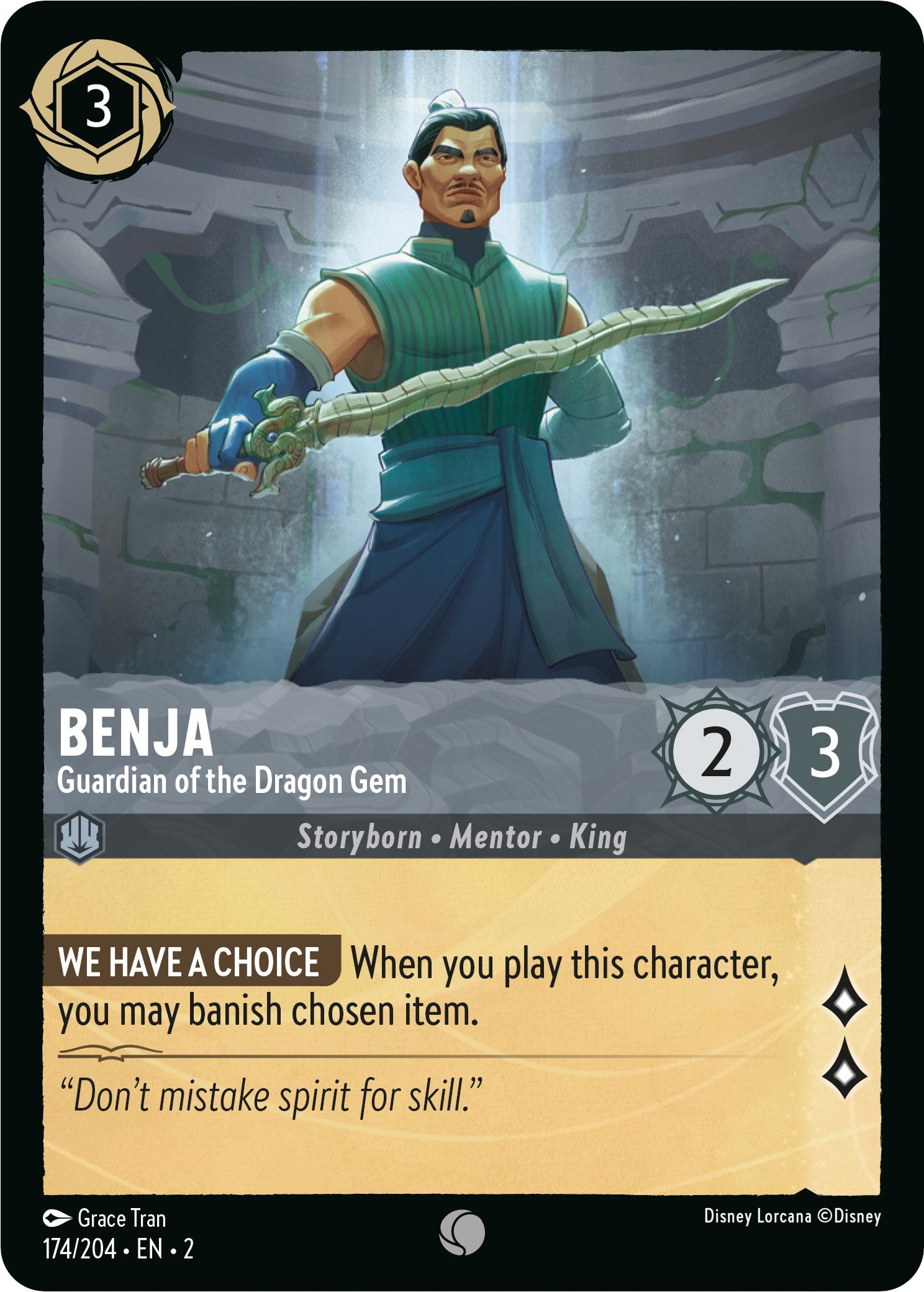 Benja - Guardian of the Dragon Gem (174/204) [Rise of the Floodborn] | Arkham Games and Comics