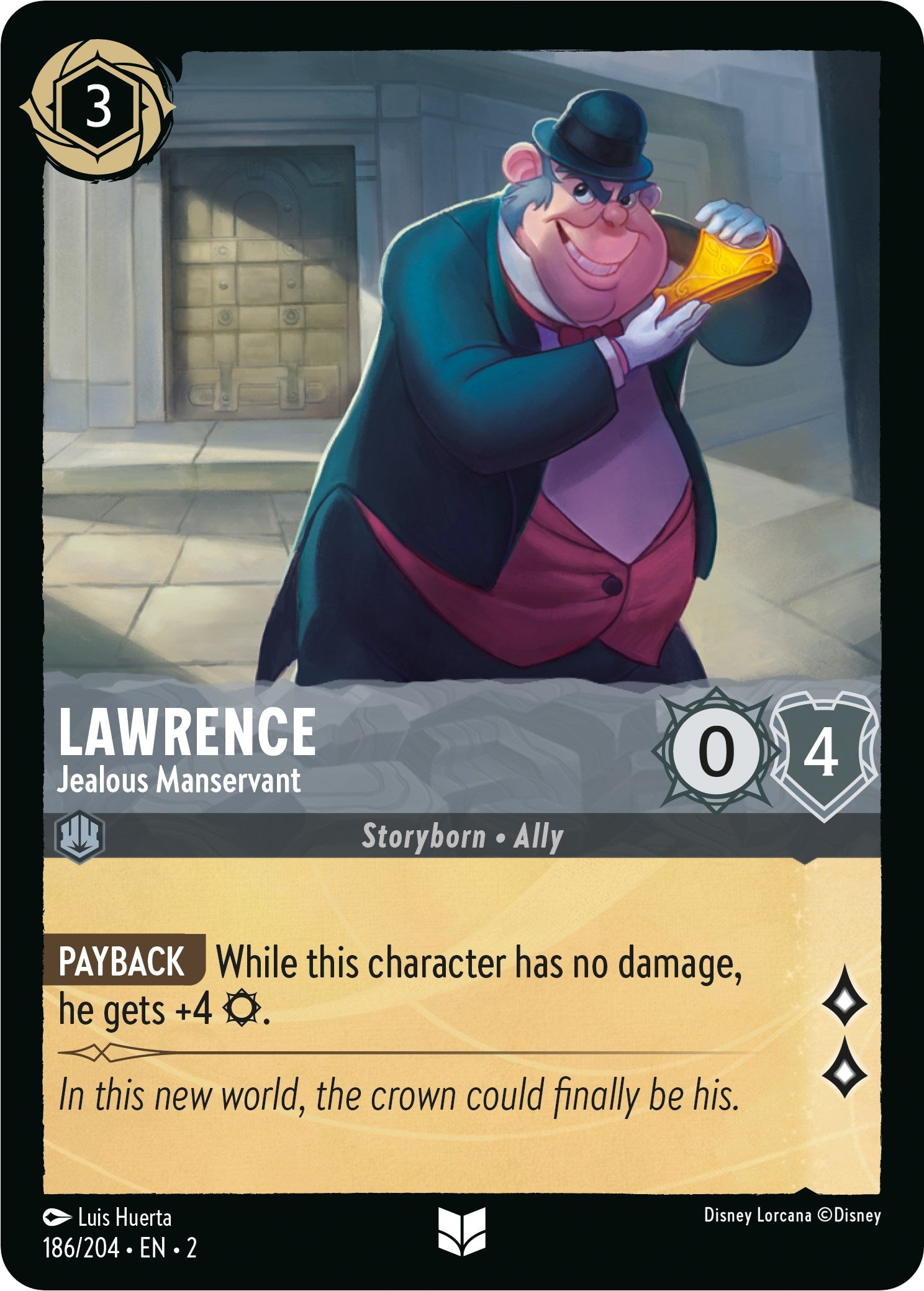 Lawrence - Jealous Manservant (186/204) [Rise of the Floodborn] | Arkham Games and Comics