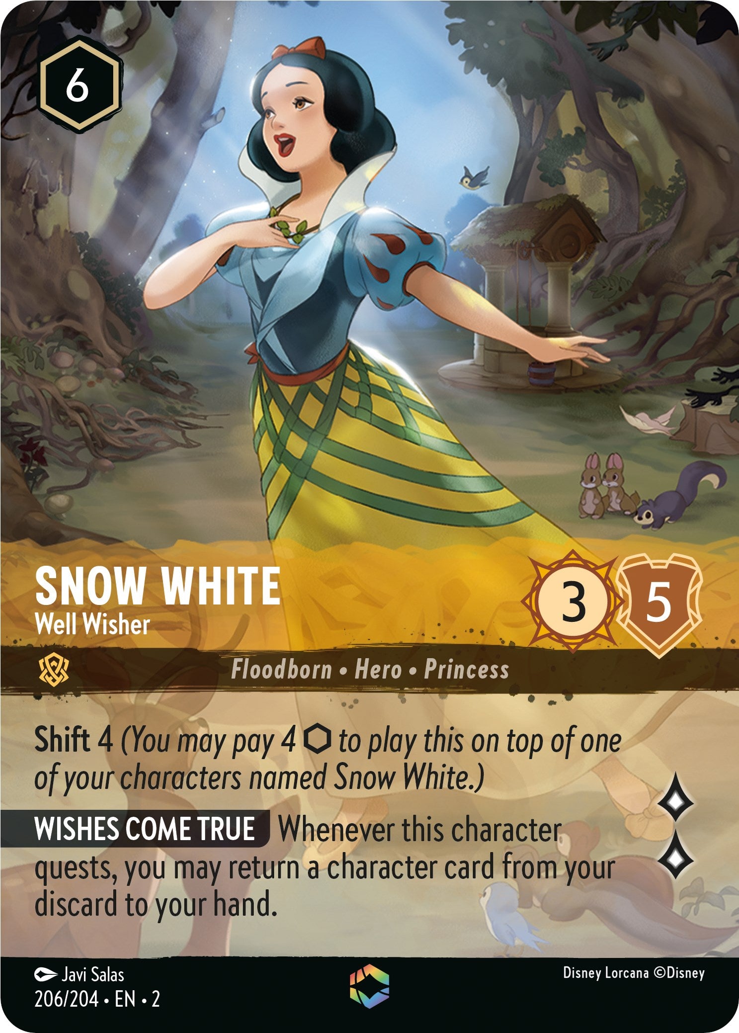 Snow White - Well Wisher (Alternate Art) (206/204) [Rise of the Floodborn] | Arkham Games and Comics