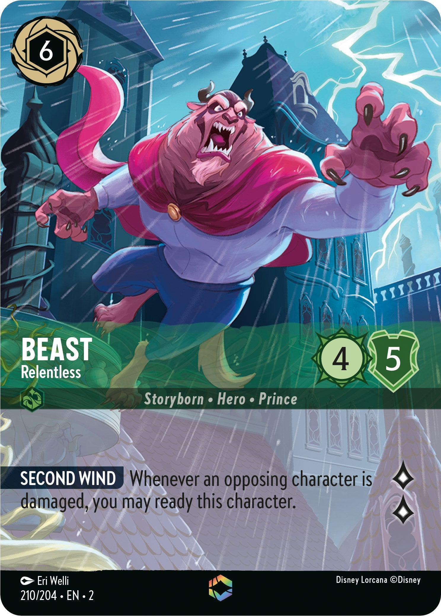 Beast - Relentless (Alternate Art) (210/204) [Rise of the Floodborn] | Arkham Games and Comics