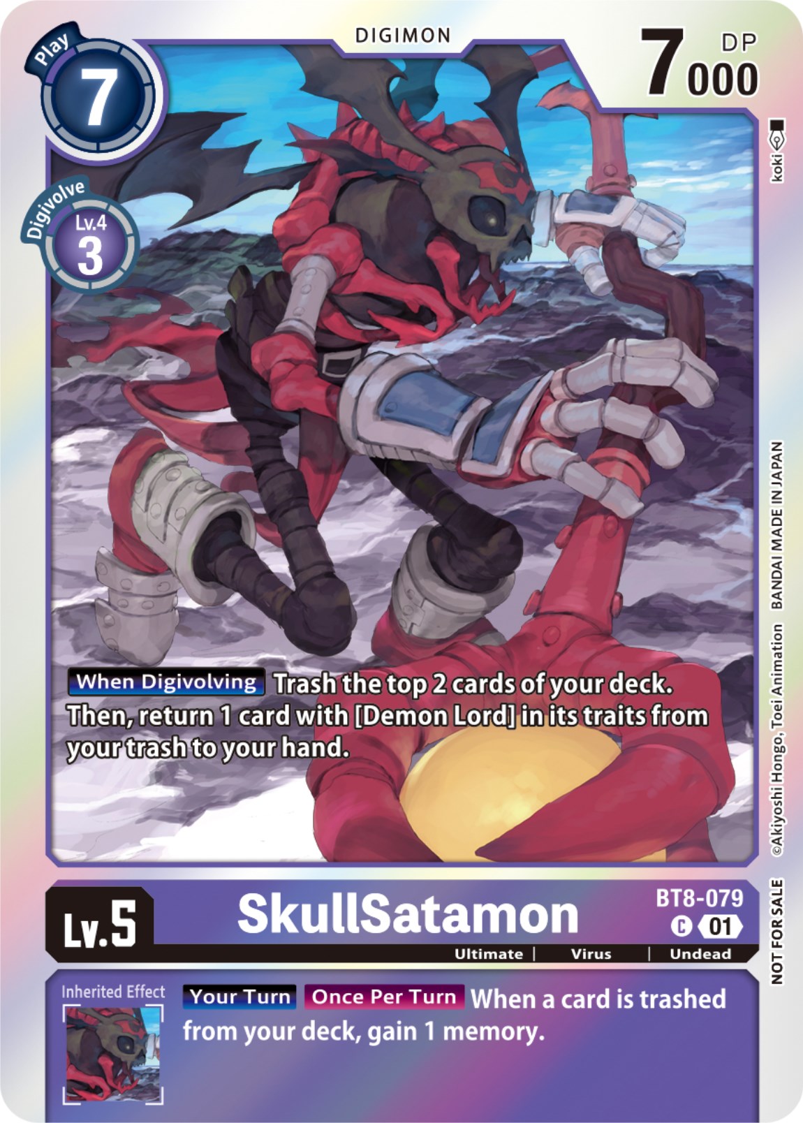 SkullSatamon [BT8-079] (Blast Ace Double Pack Set) [New Awakening] | Arkham Games and Comics