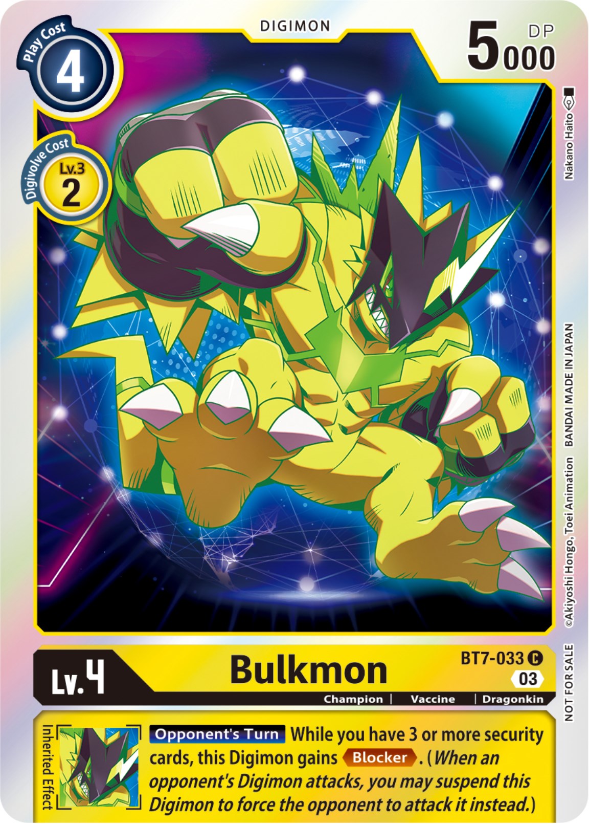 Bulkmon [BT7-033] (Official Tournament Pack Vol.11) [Next Adventure] | Arkham Games and Comics