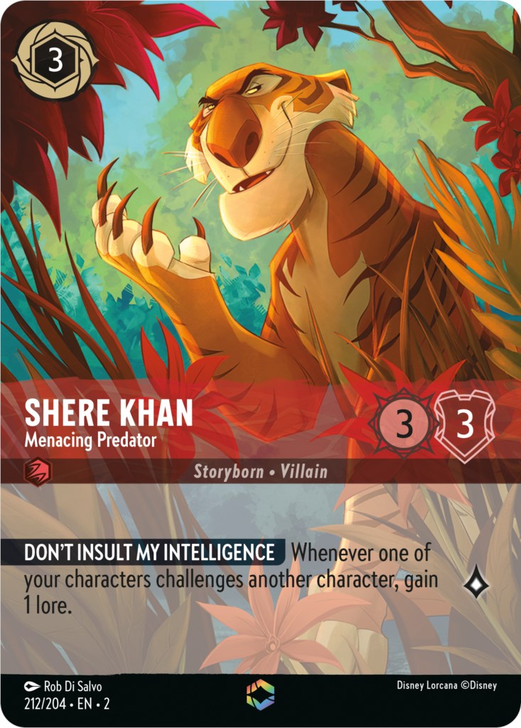 Shere Khan - Menacing Predator (Alternate Art) (212/204) [Rise of the Floodborn] | Arkham Games and Comics