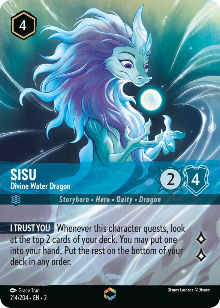 Sisu - Divine Water Dragon (Alternate Art) (214/204) [Rise of the Floodborn] | Arkham Games and Comics