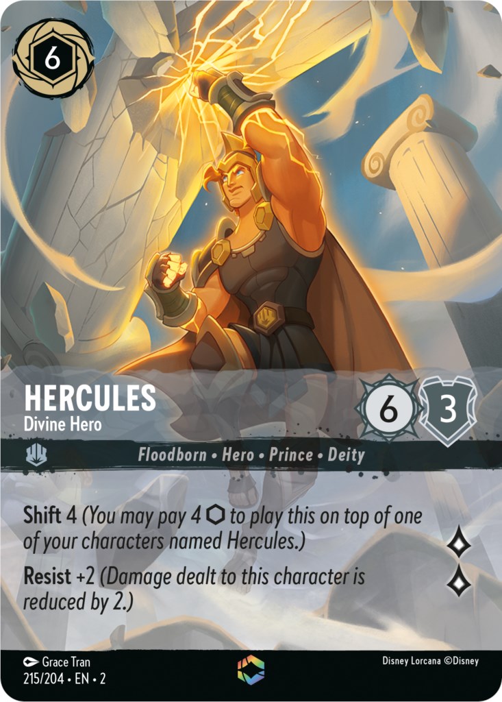 Hercules - Divine Hero (Alternate Art) (215/204) [Rise of the Floodborn] | Arkham Games and Comics