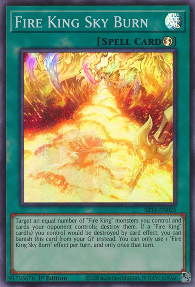 Fire King Sky Burn [SR14-EN025] Super Rare | Arkham Games and Comics