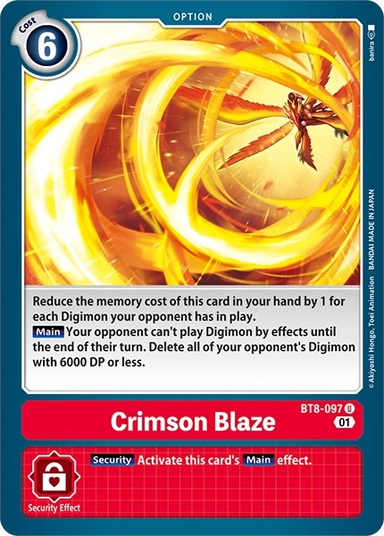 Crimson Blaze [BT8-097] [Revision Pack Cards] | Arkham Games and Comics
