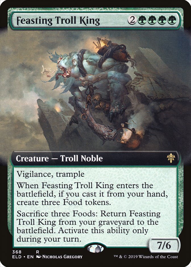 Feasting Troll King (Extended Art) [Throne of Eldraine] | Arkham Games and Comics