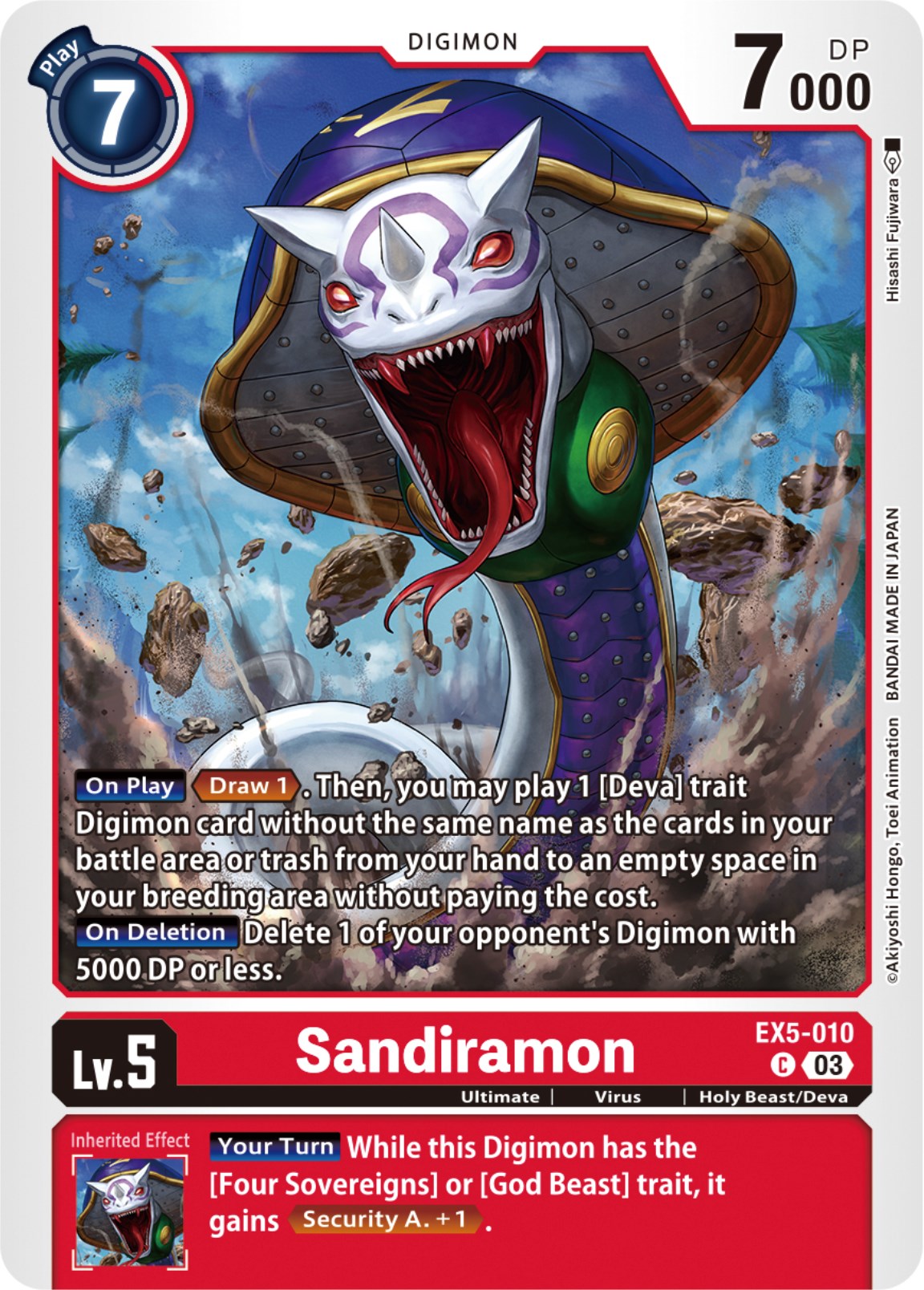 Sandiramon [EX5-010] [Animal Colosseum] | Arkham Games and Comics