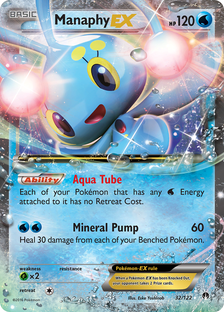 Manaphy EX (32/122) [XY: BREAKpoint] | Arkham Games and Comics