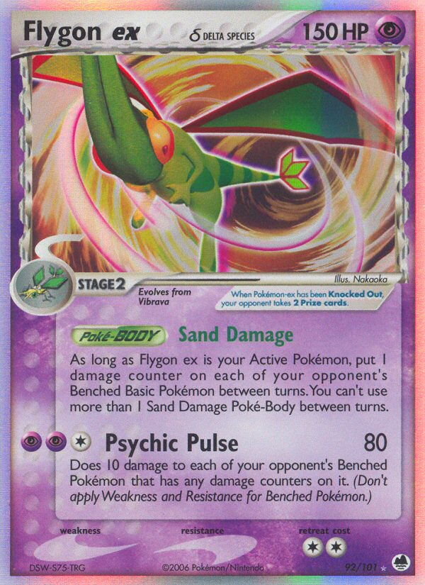 Flygon ex (92/101) (Delta Species) [EX: Dragon Frontiers] | Arkham Games and Comics