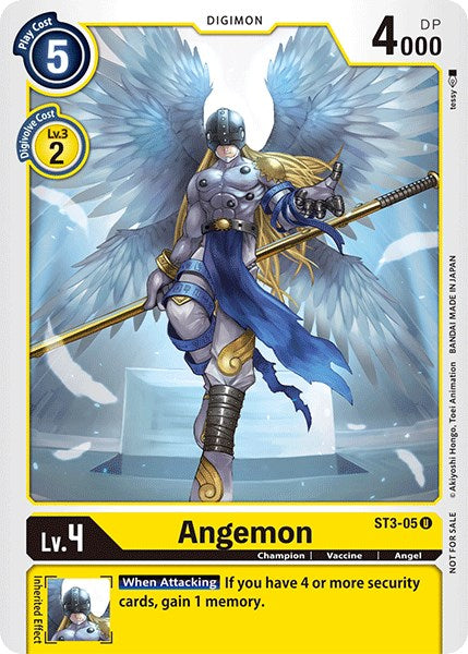 Angemon [ST3-05] (Official Tournament Pack Vol.3) [Starter Deck: Heaven's Yellow Promos] | Arkham Games and Comics