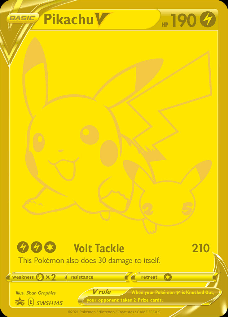 Pikachu V (SWSH145) (Celebrations) [Sword & Shield: Black Star Promos] | Arkham Games and Comics