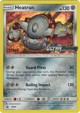 Heatran (SM96) (Staff Prerelease Promo) [Sun & Moon: Black Star Promos] | Arkham Games and Comics