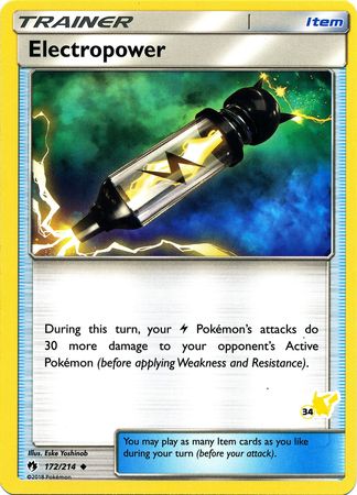 Electropower (172/214) (Pikachu Stamp #34) [Battle Academy 2020] | Arkham Games and Comics