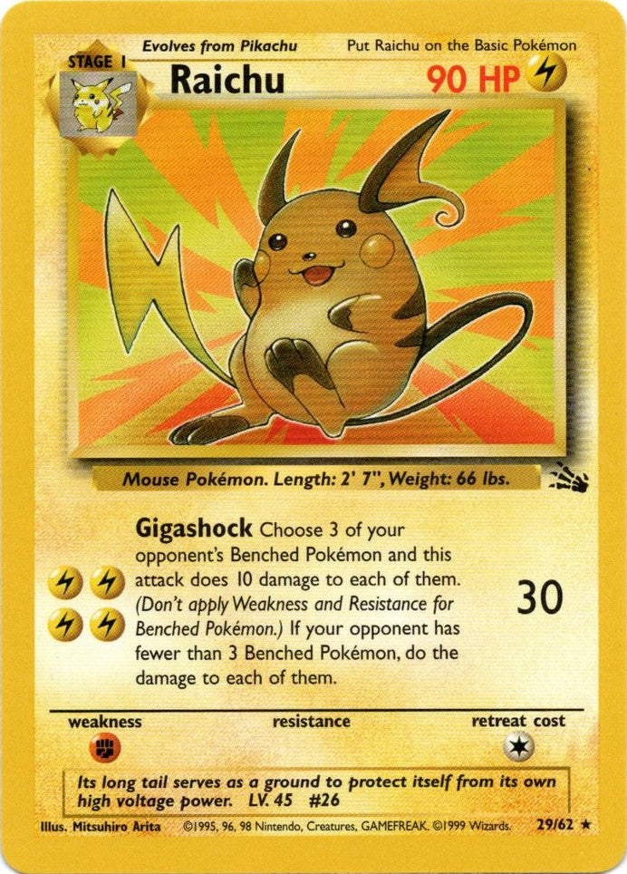 Raichu (29/62) [Fossil Unlimited] | Arkham Games and Comics