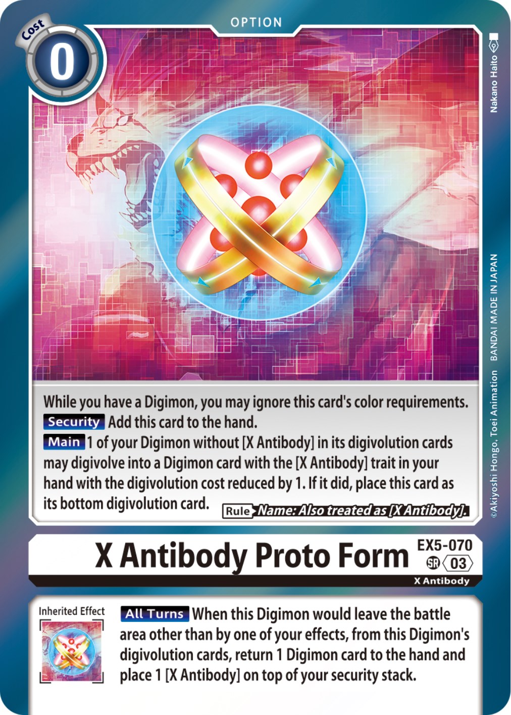 X Antibody Proto Form [EX5-070] [Animal Colosseum] | Arkham Games and Comics